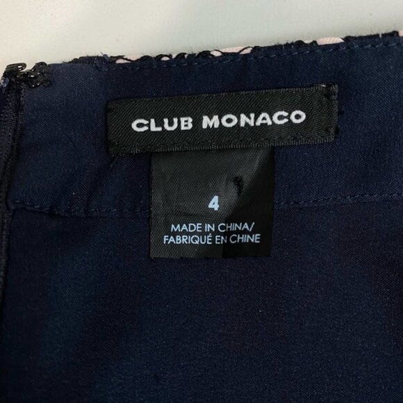 CLUB MONACO Lace A-Line  Mini Skirt Sz 4 Pink Black - Picture 3 of 4